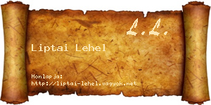 Liptai Lehel névjegykártya